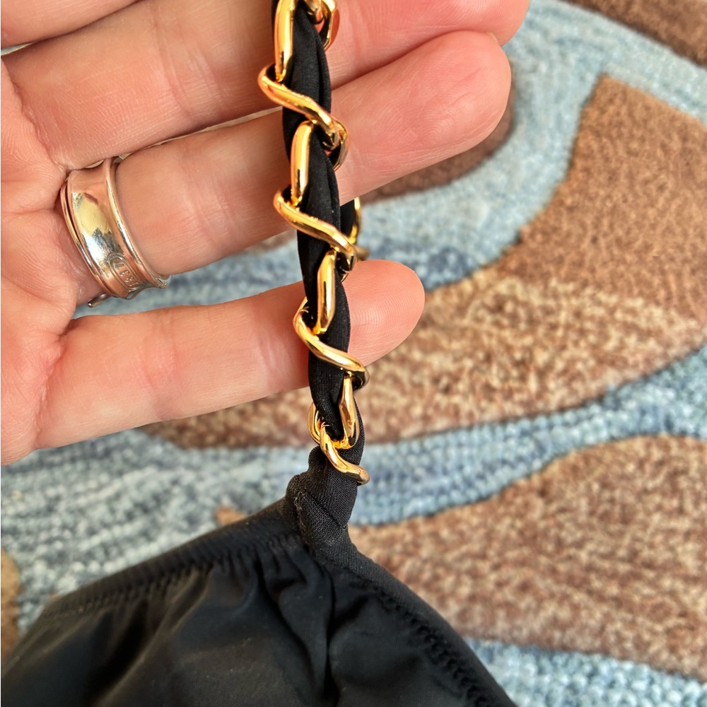 SOLD EBAY NWT Gottex Black Bandeau with Chain Straps $110 size 14
